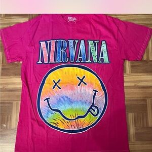 NWOT Urban Outfitters Nirvana hot pink t-shirt  size small medium
